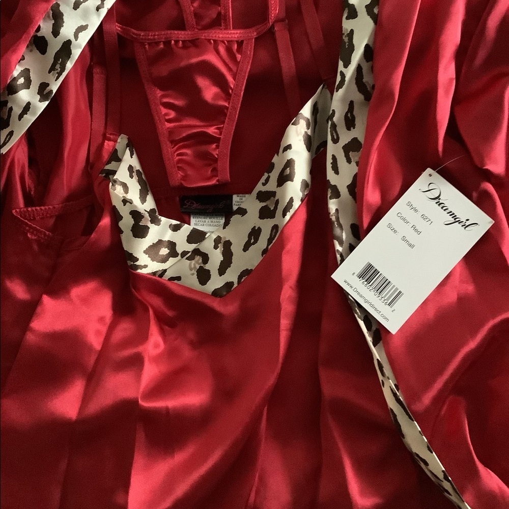 Red and leopard Babydoll and rope